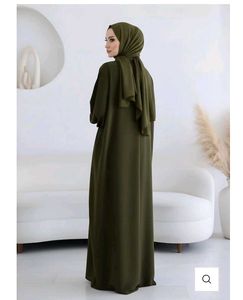 Elegant Olive Green  kaftan Abaya