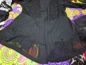 Elegant Black Lace Cardigan