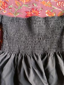 Smocked Off-Shoulder Peplum Top