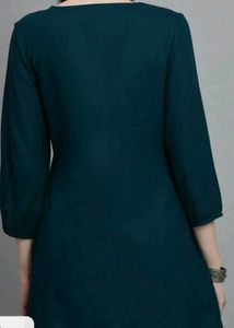 Stylish Teal Embroidered Kurta