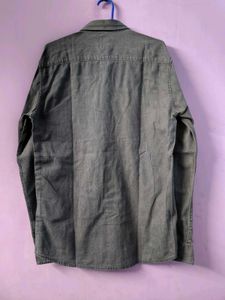 Men's Grey Button-Down Shirt