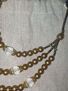 Elegant Gold Layered Beaded Necklace Set