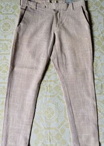Beige Corduroy Khadi Pants
