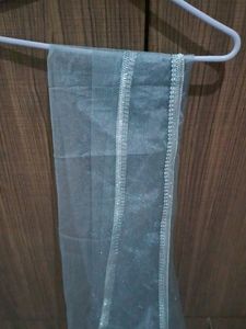 trending silver transparent net dupatta