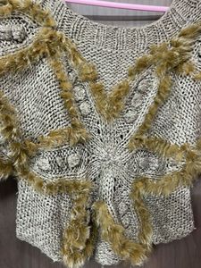 New designer furr casual comfy woollen top