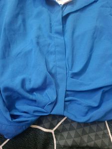 New Pantaloons classy electric blue top