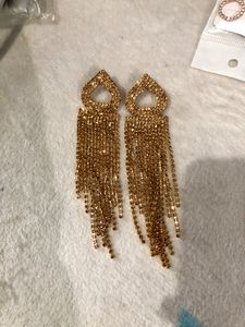 Golden Zircon Earrings