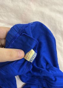 Blue Bandeau Top