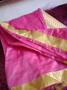 💗pink saree with blouse