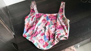 Floral Print Corset Top