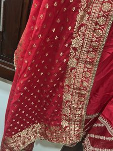Elegant Red &amp; Gold Ethnic Suit