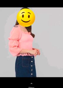 Pink Puff Sleeve Top