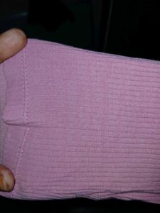 pink ribbed crop top