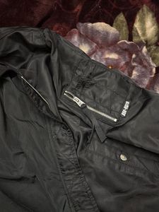 Bershka Classic Black Bomber Jacket