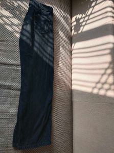 Wide Leg Black Denim Jeans