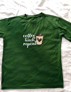 Coffee Teach Repeat Graphic T-Shirt