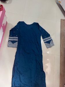 Stunning Embellished Teal Kurta