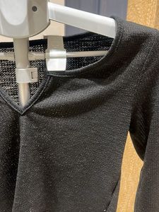 Black Long Sleeve Crop Top