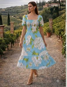 Blue Floral Maxi Dress