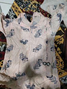 Floral Print Cotton Kurta