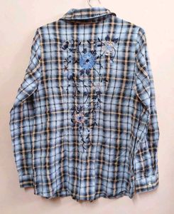 Premium German Export Embroidered Plaid Shirt ✨