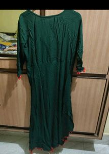 Embroidered Green Kurta