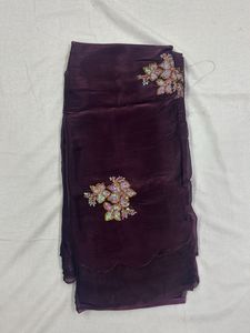 Elegant Embroidered Saree