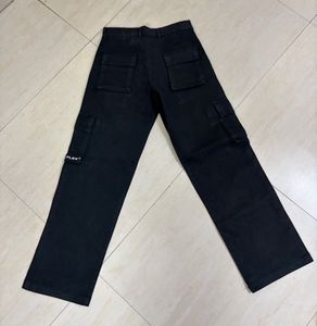 Black Cargo Pants with Skeleton Print