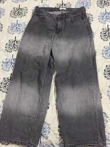 Gray Wide Leg Jeans