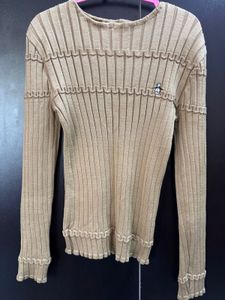 Cozy Knit Top with Penguin Detail
