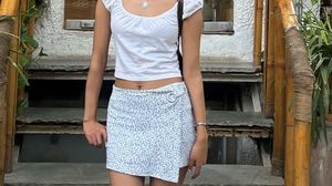 White Floral Mini Skort 🌸