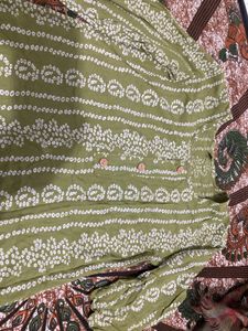 Elegant Olive Green Printed Kurta