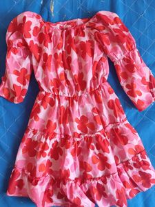 Tiered Floral Print Dress