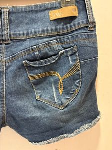 Distressed Denim Shorts