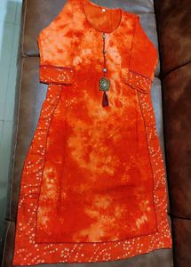 Orange Tie-Dye Kurta🧡