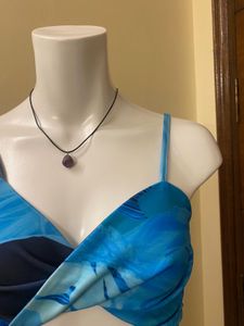 Blue Abstract Bodycon Mini Dress