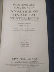 Analysis of Financial Statements Class XII Part B