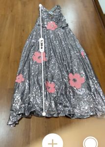 Silver Sequin Maxi Dress