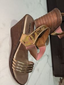 Regal Gold Wedge Sandals