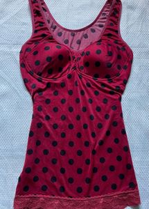 Polka dot cami top
