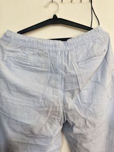 Light Blue Striped linen Pants