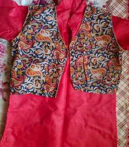 Ajrakh Print Kurta Set With Jacket New One