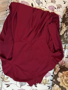 Elegant Maroon Maxi Dress