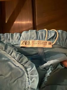 Light Blue Ruched Crop Top
