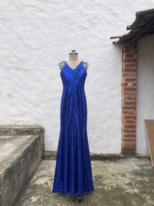 Sparkling Royal Blue Sequin Gown