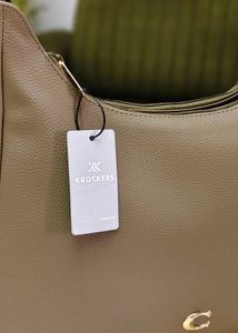 Stylish Taupe Hobo Shoulder Bag