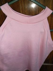 Cute Pink Halter Neck Top