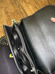 Chic Black Crossbody Bag with Gold Chain