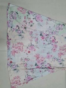 Floral Puff Sleeve Square Neck Dress