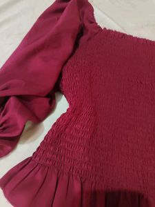 Chic Smocked Peplum Top